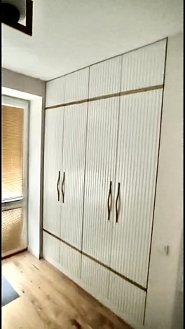 Шкаф с рифлеными фасадами Эмаль матовая