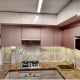 УТ279.Пурпурная кухня с фасадами из Эмаль